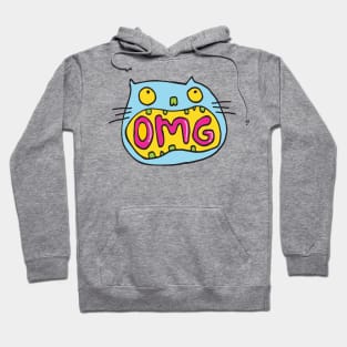 Funny shocked OMG cat Hoodie